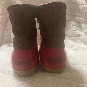 Red Sperry Duck Boots size 6
